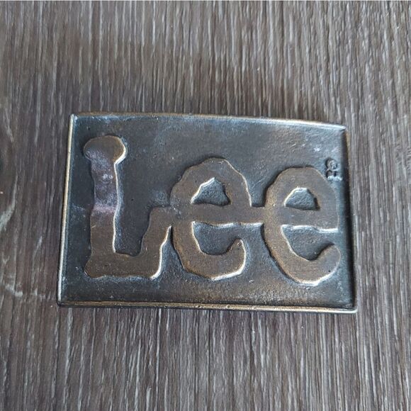 Vintage Lee Brass Belt Buckle - Picture 1 of 5